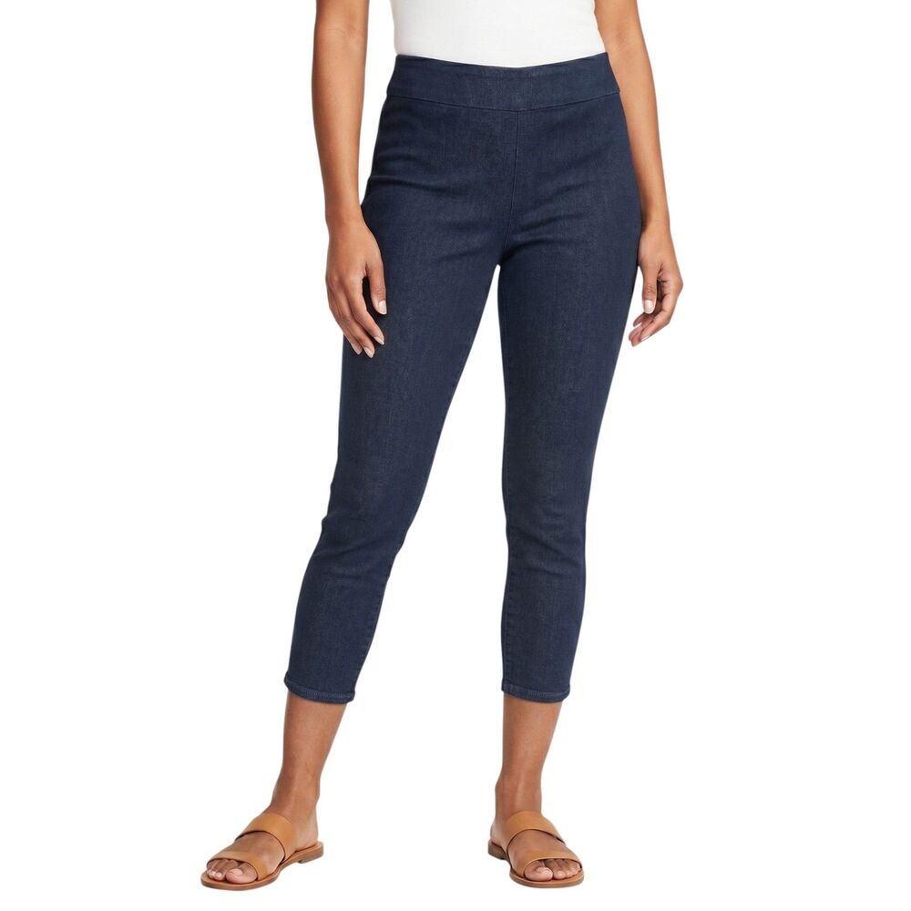 Chico's Dark Blue So Slimming Brigitte Crop Jeans